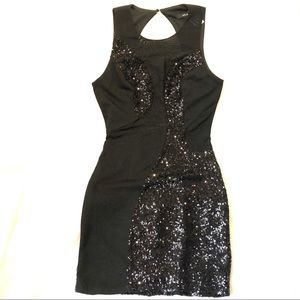 Ark & Co little black dress sparkle sequin sz Med